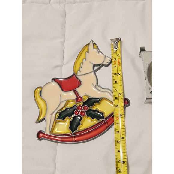 Tiffany Style Stained Glass Glo Candle, Stand & Box * 13 cm XMAS ROCKING HORSE * - Picture 4 of 7